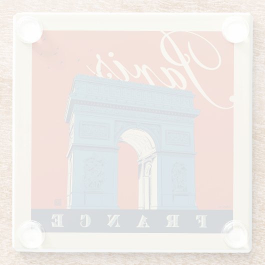 Arc de Triomphe | Paris, Frankreich Glasuntersetzer (Rückseite)