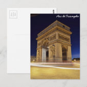 Arc de Triomphe, Paris, Frankreich Postkarte (Vorne/Hinten)