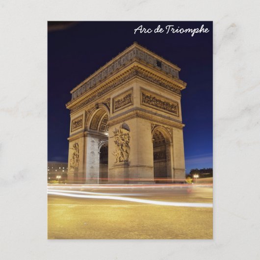 Arc de Triomphe, Paris, Frankreich Postkarte (Vorderseite)