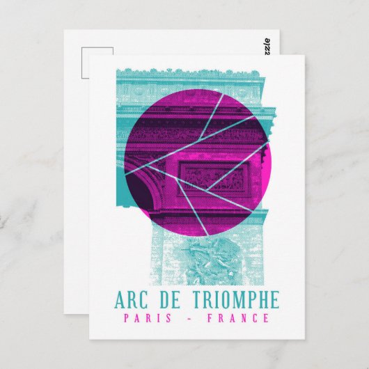 Arc De Triomphe Paris Frankreich Postkarte (Vorne/Hinten)