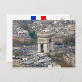 Arc de Triomphe Paris Frankreich Postkarte (Vorne/Hinten)