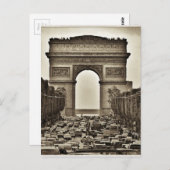 Arc de Triomphe, Paris, Frankreich Postkarte (Vorne/Hinten)