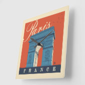 Arc de Triomphe | Paris, Frankreich Quadratische Wanduhr (Winkel)