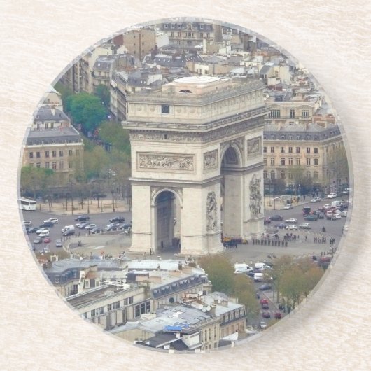 Arc de Triomphe Paris Frankreich Sandstein Untersetzer (Vorne)