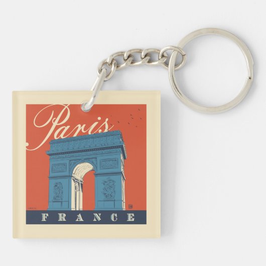 Arc de Triomphe | Paris, Frankreich Schlüsselanhänger (Rückseite)