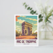 Arc de Triomphe Paris - Pariser Reisesaal Postkarte (Stehend Vorderseite)