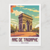 Arc de Triomphe Paris - Pariser Reisesaal Postkarte (Vorderseite)