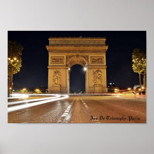 Arc De Triomphe, Paris Poster (Vorne)