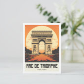 Arc de Triomphe Paris Postkarte (Stehend Vorderseite)