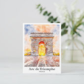Arc de Triomphe Paris Postkarte (Stehend Vorderseite)