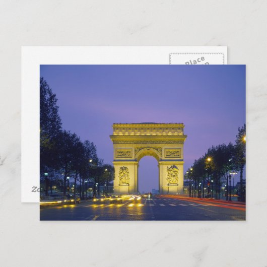 Arc de Triomphe, Paris, Postkarte (Vorne/Hinten)