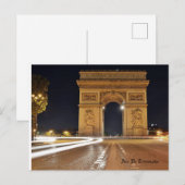 Arc De Triomphe, Paris Postkarte (Vorne/Hinten)