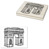 Arc de Triomphe - Paris - Retro Design Art Briefma Gummistempel (Stempel)