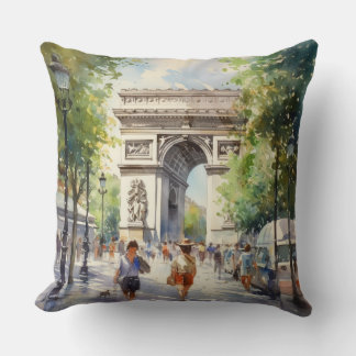 Arc de triomphe Paris Throw Kissen