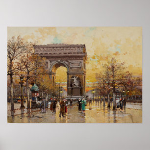Arc de Triomphe, Paris, von Eugene Galien Lalou Poster