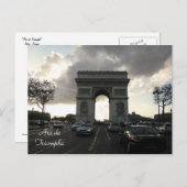 Arc de Triomphe Postkarte (Vorne/Hinten)