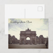 Arc de Triomphe Postkarte (Vorne/Hinten)