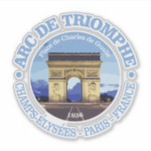 Arc de Triomphe (rd) Aufkleber (Vorderseite)