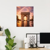 Arc de Triomphe under rainbow Poster (Heimbüro)
