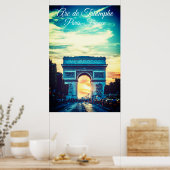 Arc de Triomphe Vivid Poster (Küche)