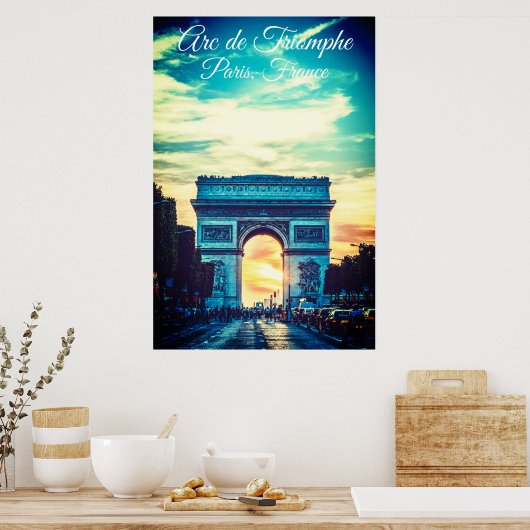 Arc de Triomphe Vivid Poster (Küche)