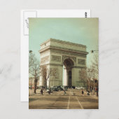 Arc de Trionphe (Paris-Frankreich) Postkarte (Vorne/Hinten)