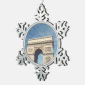 Arc de Triumph Schneeflocken Zinn-Ornament (Rechts)