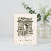 Arc de Triumphe, Paris, Etoile Postkarte (Stehend Vorderseite)