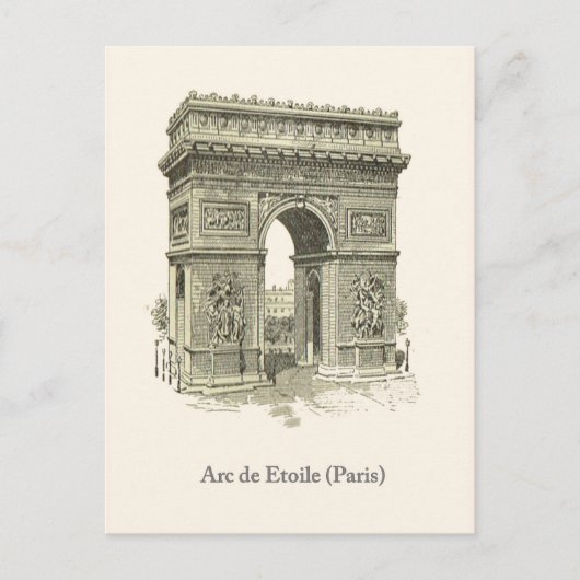 Arc de Triumphe, Paris, Etoile Postkarte (Vorderseite)