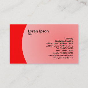 Arc Design - Rot Visitenkarte