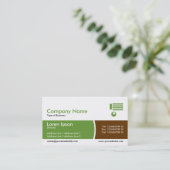 Arc Diviated Band - grün und braun Visitenkarte (Stehend Vorderseite)