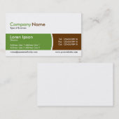 Arc Diviated Band - grün und braun Visitenkarte (Vorne/Hinten)