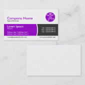 Arc Diviated Band - Lila und dunkelgrau Visitenkarte (Vorne/Hinten)