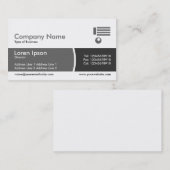 Arc Divided Band - Grauschattierungen Visitenkarte (Vorne/Hinten)