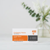 Arc Divided Band - Orange und Dunkelgrau Visitenkarte (Stehend Vorderseite)