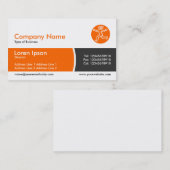 Arc Divided Band - Orange und Dunkelgrau Visitenkarte (Vorne/Hinten)