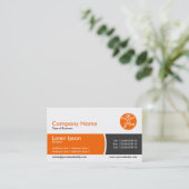 Arc Divided Band - Orange und Dunkelgrau Visitenkarte (Stehend Vorderseite)