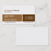 Arc Divided Band - SchokoladenShades Visitenkarte (Vorne/Hinten)