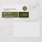 Arc Divided Band - Shades of Khaki Visitenkarte (Vorne/Hinten)