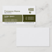 Arc Divided Band - Shades of Khaki Visitenkarte (Vorne/Hinten)