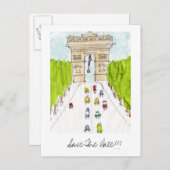 Arc d'triomphe, Save the Date!!! Ankündigungspostkarte (Vorne/Hinten)