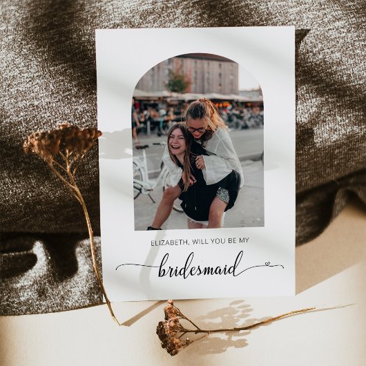 Arc Frame Foto wird meine Bridesmaid Card sein Dankeskarte