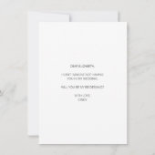 Arc Frame Foto wird meine Bridesmaid Card sein Dankeskarte (Rückseite)