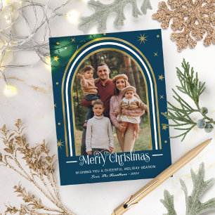 Arc Frame Weihnachtskarte Familienurlaub Foto Feiertagspostkarte