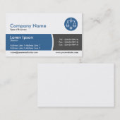 Arc gespaltene Band Blau und Dunkelgrau Visitenkarte (Vorne/Hinten)