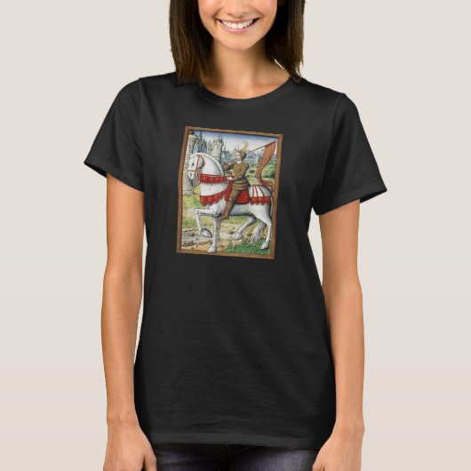 Arc-Joan auf Pferd T-Shirt (Vorderseite)