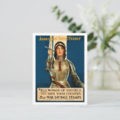 Arc-Joan rettete Frankreich Weltkrieg 1 Postkarte (Stehend Vorderseite)