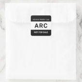 ARC Not for Sale Advance Reader Copy Book Author Quadratischer Aufkleber (Tasche)