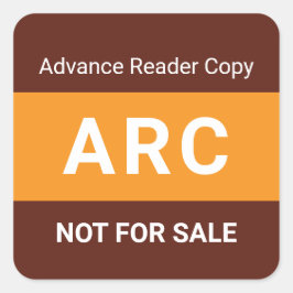 ARC Not for Sale Advance Reader Copy Book Author Quadratischer Aufkleber