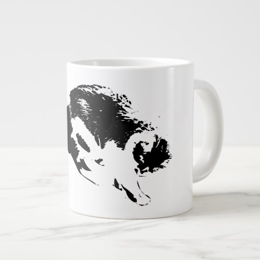 Arc of Quiet — Bowing Cat Jumbo-Tasse (Vorderseite Rechts)